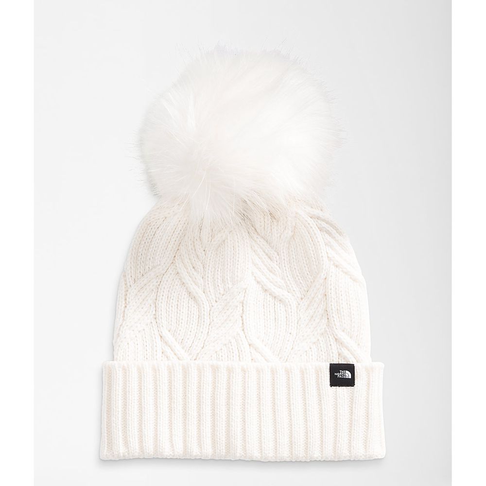 The North Face Beanies Womens Australia - The North Face Oh-Mega Fur Pom White (QJY-368052)